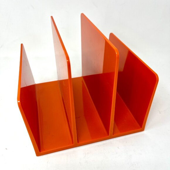 Orange Poppin NYC ~ FIN FILE SORTER 3-Compartment Holder Office Desk Organizer - Picture 4 of 6